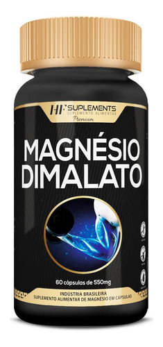 Magnésio Dimalato Premium 260mg 60 Caps Hf Suplements