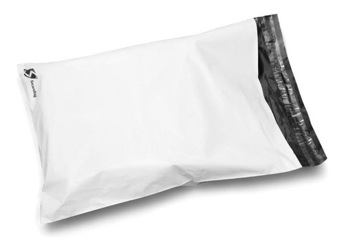 Bolsas E Commerce Blanca X100 N°1 45x55 Blanca Adhesivo V7