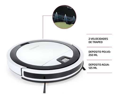 Imagen 6 de 10 de Robot Aspiradora Inteligente Trapeadora Limpia Pisos Femmto