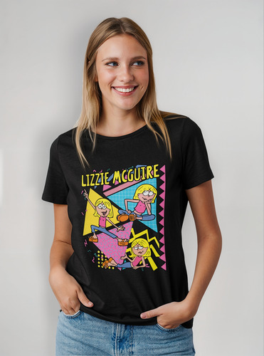 Playera Negra De Mujer Moda 90s Lizzi Mcguire Nickelodeon