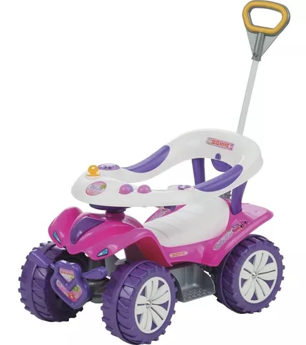 Triciclo Motoca Infantil Butterfly Rosa Magic Toys Sem Luz