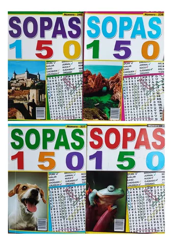 comprar Sopas De Letras Libro 100 Paginas C\u002Fu -  Pack 4