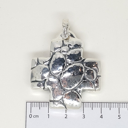 Imagen 4 de 7 de Dije Plata Inflada Cruz Del Equilibrio Grande