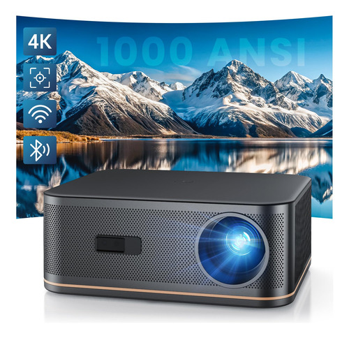 Proyector De Cine En Casa 4k Con Wifi Y Bluetooth 5.2 Negro
