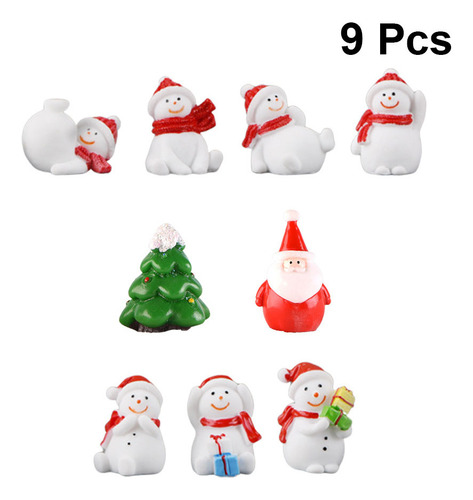 Adornos Navideños En Miniatura Para Manualidades, 9 Unidades