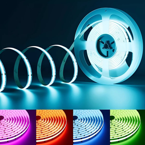 Fita Led Rgb 810led/m Colorida 12v Cob 5 Metros Ip20