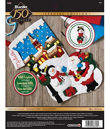 Bucilla 18-inch Christmas Sto Kit De Apliques De Fieltro, 86