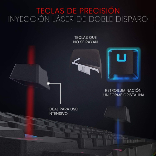 Teclado Gamer Mecánico Redragon Kumara K552rgb Switch Azul