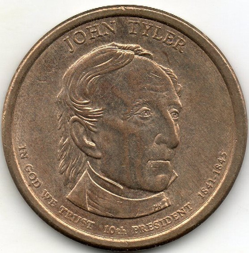 Moneda De 1 Dólar John Tyler 1841 - 1845 In God We Trust