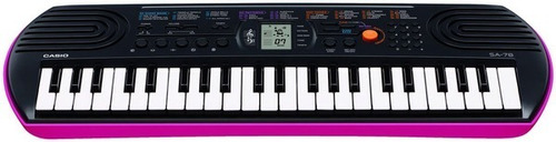 Teclado Casio Musical Infantil Sa 78 Rosa 44 Teclas 50 Ritmo