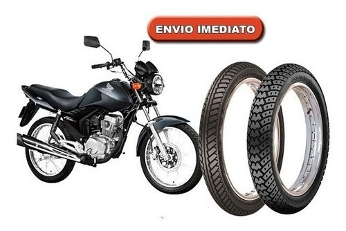 Par De Pneus 100/90-18 + 275-18 Predator Titan Cg Sem Camara