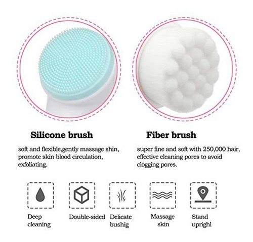 Imagen 2 de 8 de Cepillo Limpiador Exfoliante Facial Y Corporal Manual Crazy