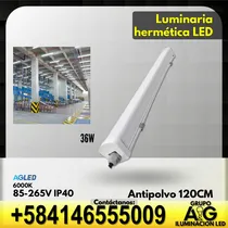 Comprar Luminaria Hermetica Led Antipolvo 36w 120cm 6k 85-265v Ip40