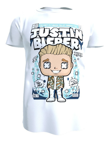 Polera Diseño Justin Bieber, Poliester