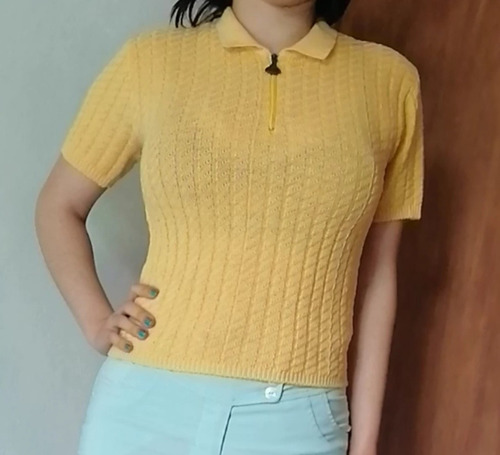 Blusa Amarilla A La Cintura Con Cierre Muy Bonita Ch