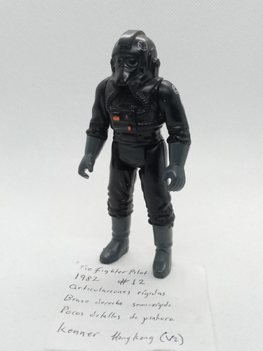 Star Wars Vintage Tie Fighter Pilot 1982 #12 Kenner Hong V2