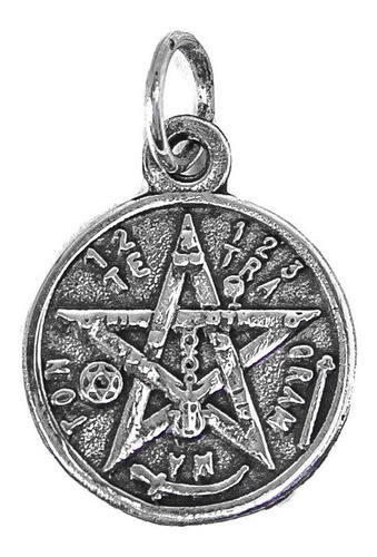 Medalla Tetragrammaton Proteccion En Plata 1,5 Cm Art 776