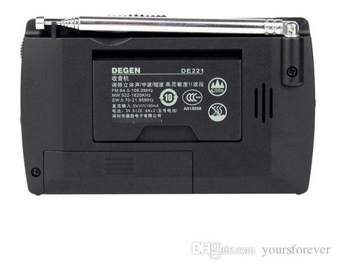 Rádio Receptor Degen De221 Am/fm Stéreo/sw Multibanda
