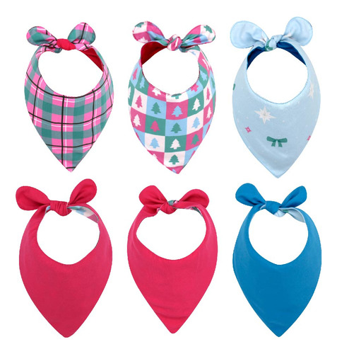 Set De 3 Pañuelos Para Perro Chico Navideño Doble Vista