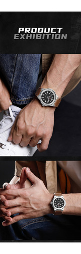 Reloj De Pulsera Deportivo Casual Con Correa De Piel Navifor