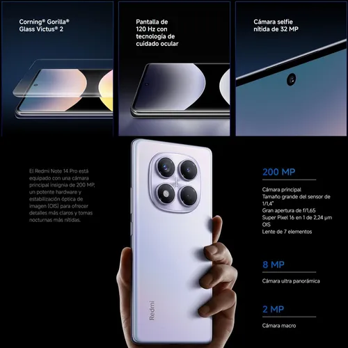 Celular Redmi Note 14 Pro 256gb/8gb, Azul + Buds 6 Play