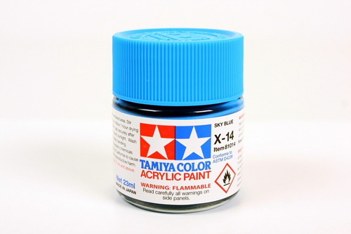 Pintura Tamiya X-14 Sky Blue Azul Cielo Brillante 23ml 81014