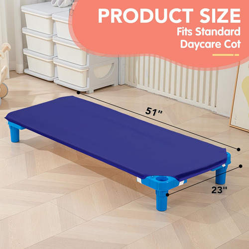 2 Sábanas Para Cuna 58 X 130 Cm Color Azul Microfibra