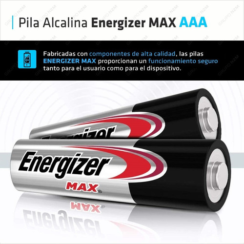 Imagen 2 de 10 de Pilas Aaa Energizer Max Alcalina Pack 4 Unidades
