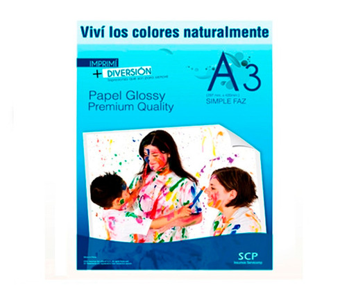 Papel Foto A3  Glossy 200g X100 Hs Brillante A3 Plus