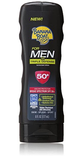 Protector Solar De Banana Para Hombres Triple Defense Amplio