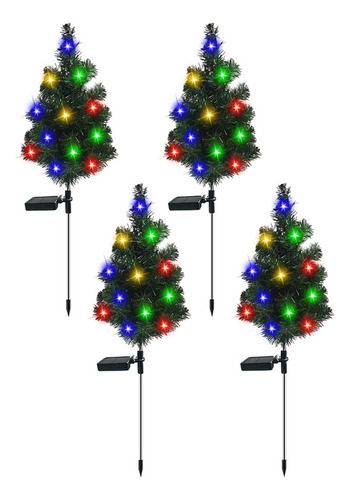 4 Luces Led Solares Para Árboles De Navidad Para Exteriores