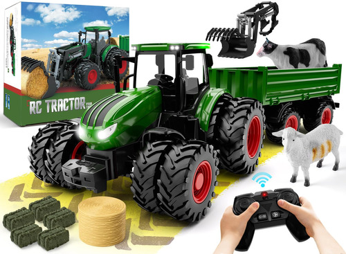 Uarzt Juguete De Tractor A Control Remoto, Juego De Tractor 