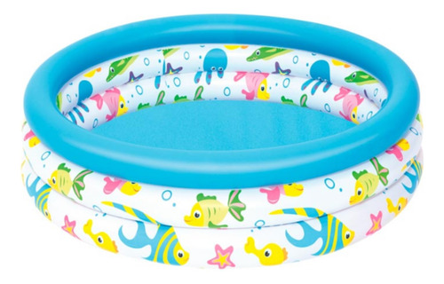Piscina Inflable Redonda Niños Marino 102cm Bestway