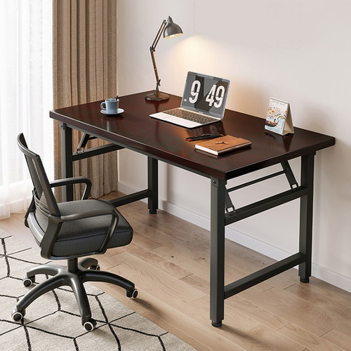 Minimalista Mesa Escritorio De Ordenador Plegable 100cm Negro