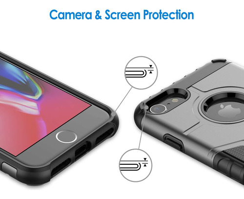Caja A Prueba De Choque De Jetech Para iPhone 8 Y iPhone 7,