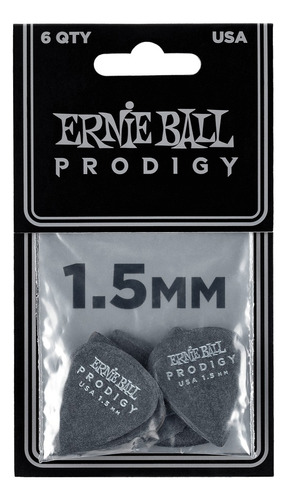 Pack De Puas Ernie Ball Prodigy 6 Unidades 1.5mm Negras