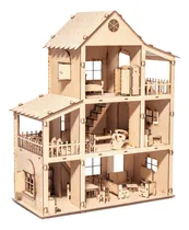 Comprar Casita Casa De Muñecas Lolita En Fibro Fácil Con Muebles