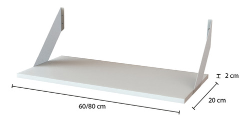 Combo X3 Centro Estant Estante Repisa Con Ménsula 60x20 Cm