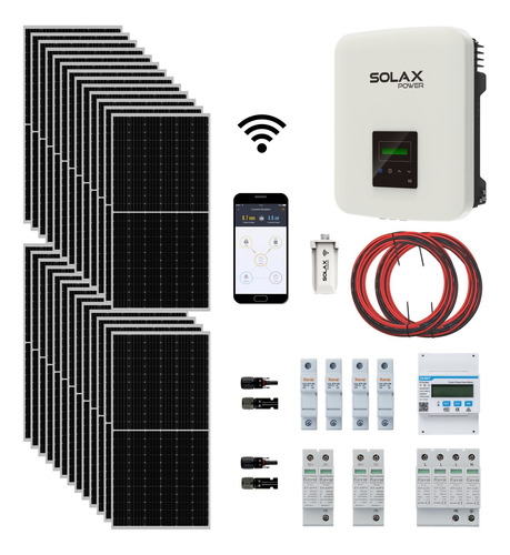 Kit Solar On Grid Trifásico 1600kwh Mes Inyección Cero