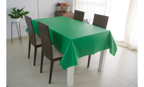 Mantel Cuerina Impermeable Cuadrado 1.40x1.40 Ecocuero Verde Benetton