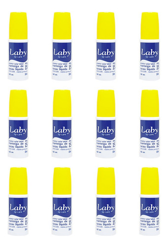 Kit C/12 Laby Manteiga De Cacau Fps15 Liquida 10 Ml C/1