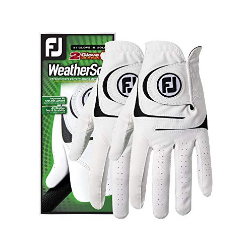 Guantes De Golf Weathersof Hombre, Paquete De 2 (blanco...