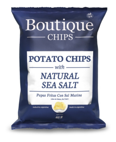 Papas Fritas Boutique Chips  Sal Marina X 65g. - Sin Tacc