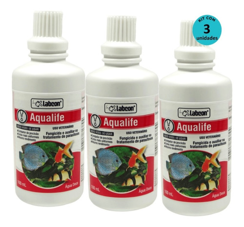 Kit 3 Alcon Labcon Aqualife 100ml