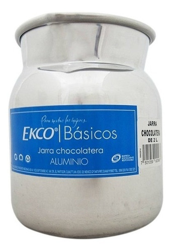 Jarra Chocolatera Ekco 2 Lts. Aluminio Reforzado By Vasconia