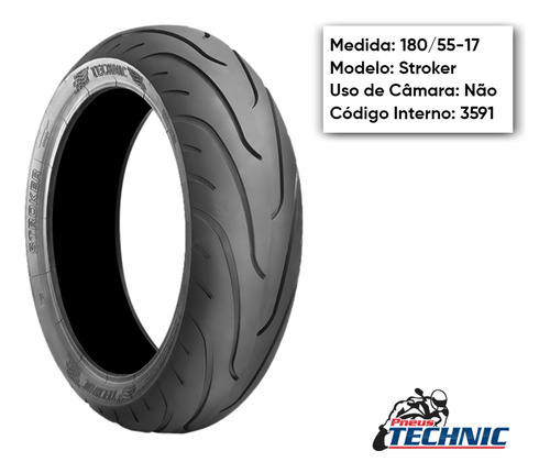 Pneu Traseiro Suzuki Gsx-r 750 180-55-17 Stroker Technic