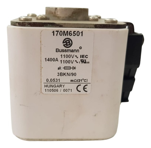 Fusivel Eaton Bussmann 700v, 690v, 1400a, 200 Ka 170m6501