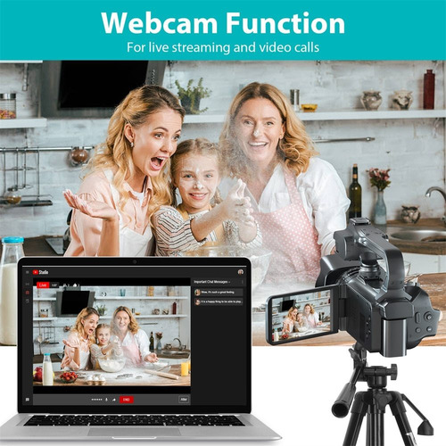 Cámara De Vídeo 4k De 64mp, Videocámara Para Youtube,