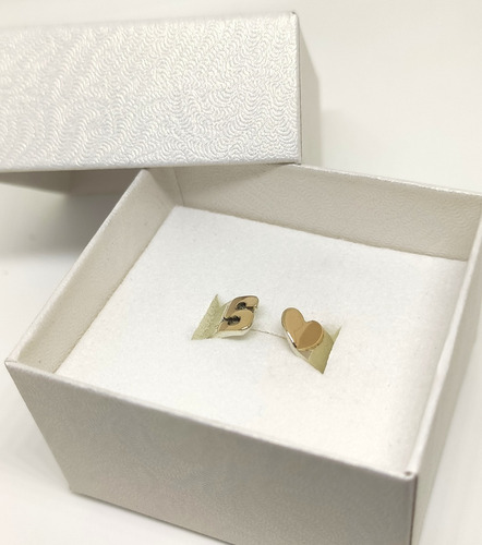Imagen 3 de 7 de Anillo Pinza Plata Letra Y Corazón De Oro 18