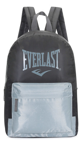 Mochila Urbana Everlast 16059 Color Negro Diseño De La Tela Lisa